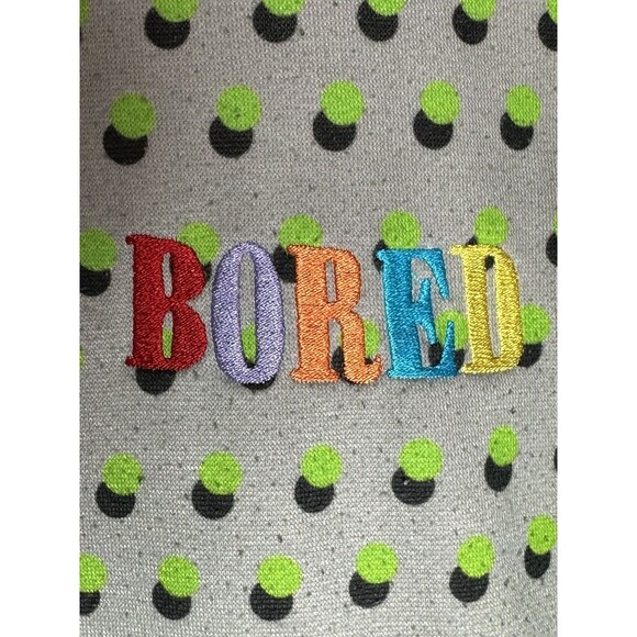 Blake Anderson Bored Teenager USA Neon Green Dot Board Gray Crewneck Sweater M - Picture 3 of 4